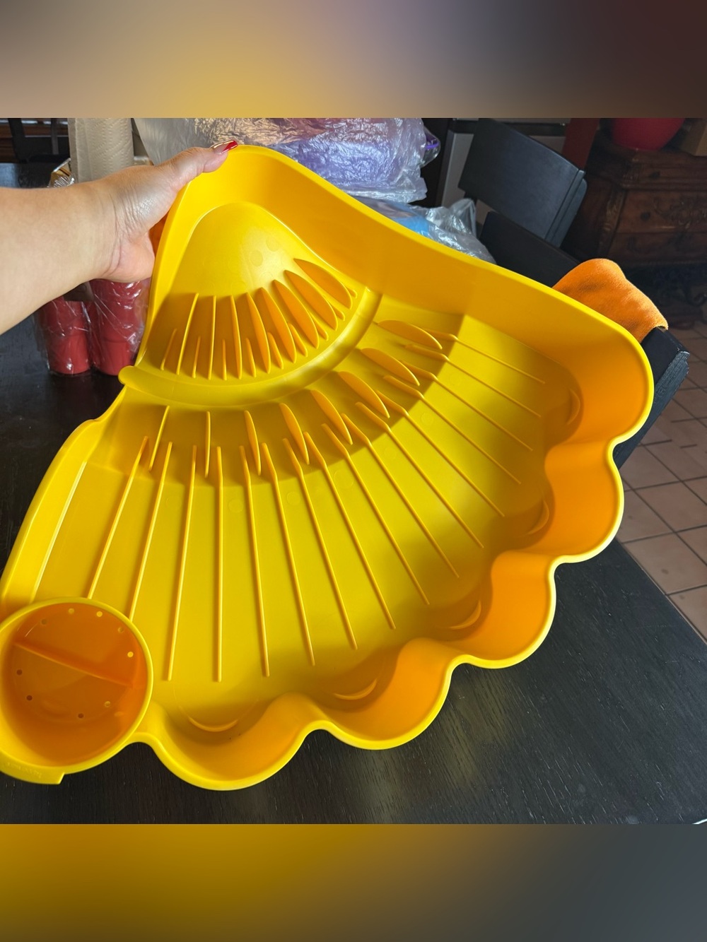 Tupperware Dish Drainer Yellow
